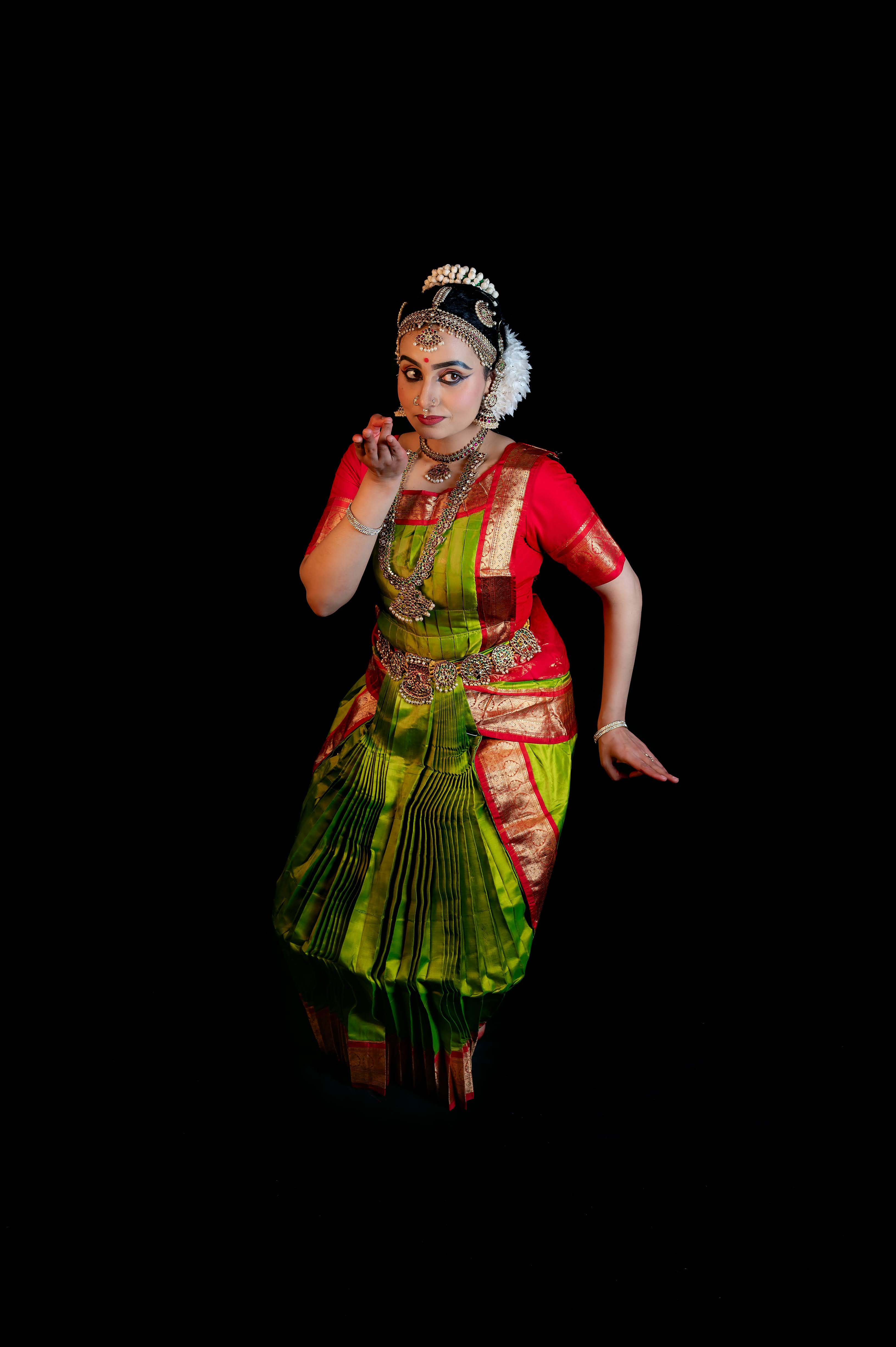 Sherin Jose in a classical portrait frame