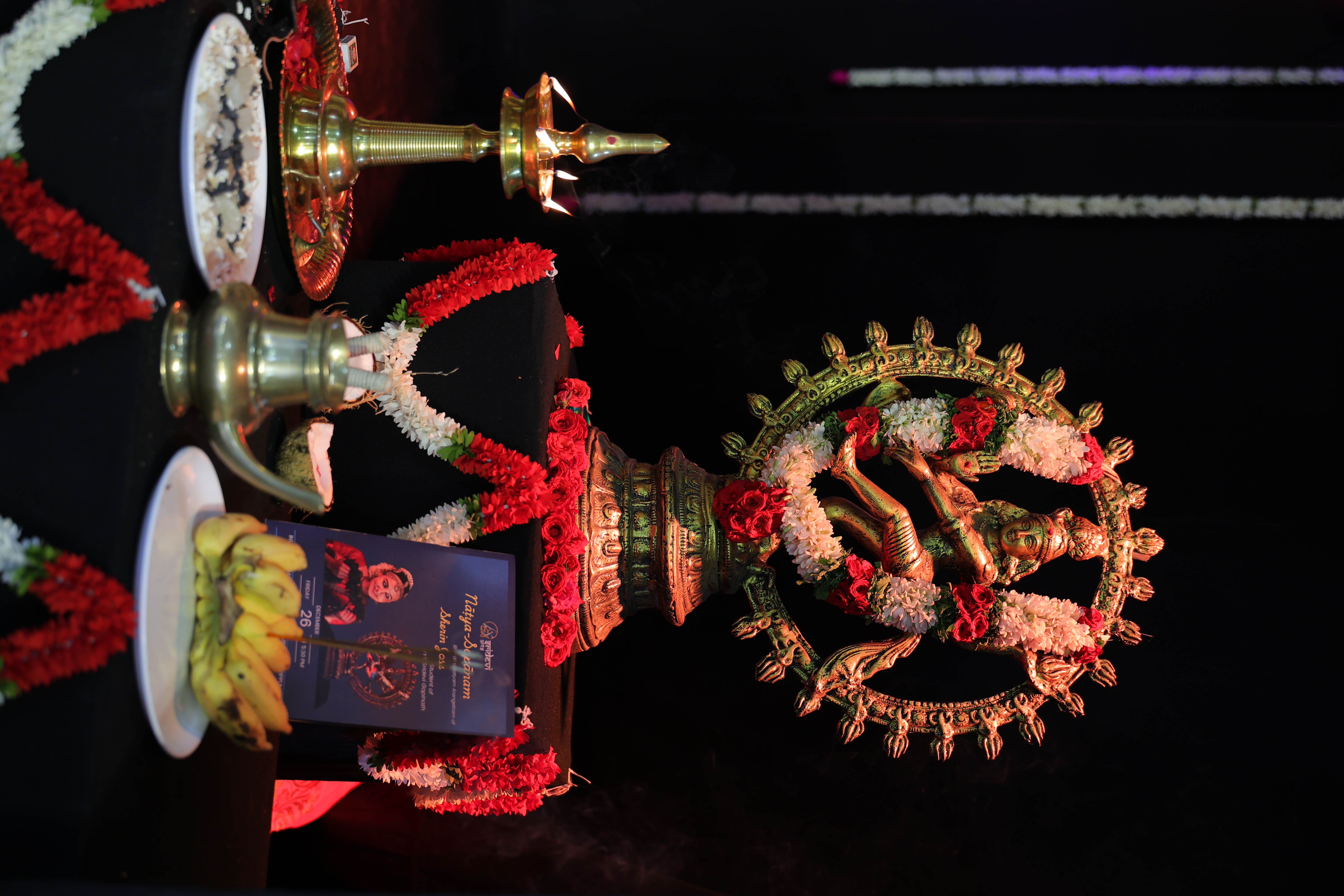 Sherin Jose in a featured arangetram stage pose